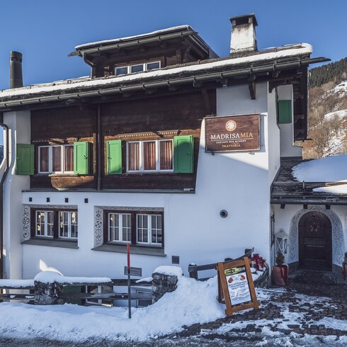 Exterior view of Madrisa-Mia at the valley station of the Madrisa mountain railway. | © Davos Klosters Mountains